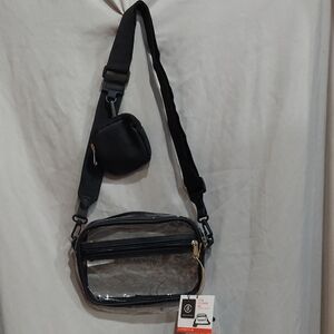 Clear Black Crossbody Bag